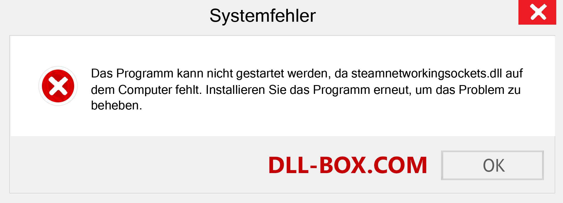 steamnetworkingsockets.dll-Datei fehlt?. Download für Windows 7, 8, 10 - Fix steamnetworkingsockets dll Missing Error unter Windows, Fotos, Bildern