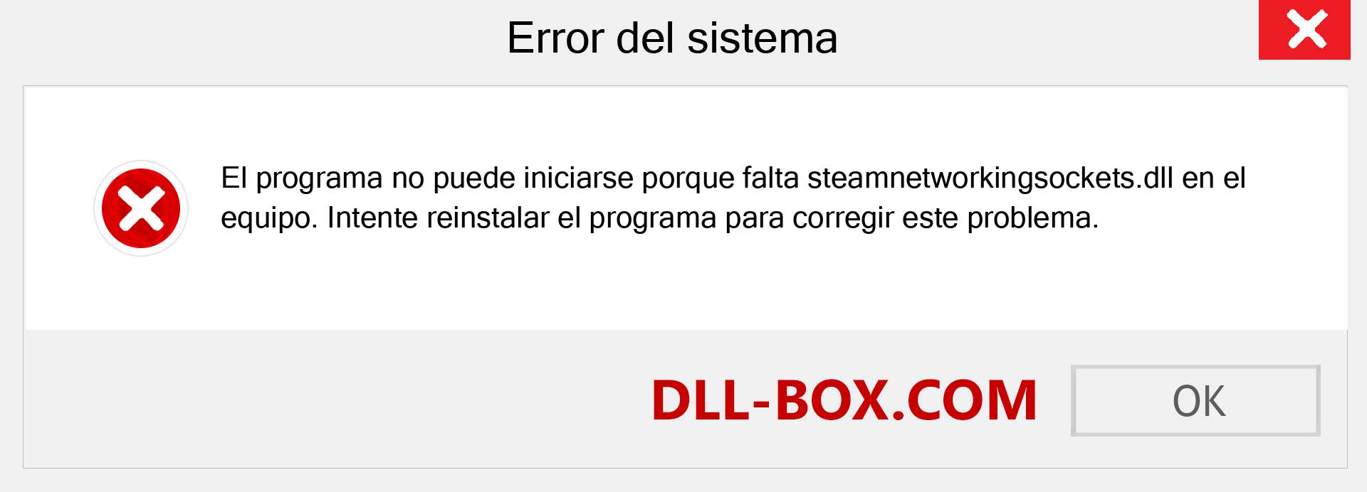 ¿Falta el archivo steamnetworkingsockets.dll ?. Descargar para Windows 7, 8, 10 - Corregir steamnetworkingsockets dll Missing Error en Windows, fotos, imágenes